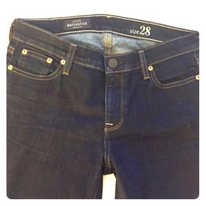 EUC J. Crew Dark Rinse Matchstick Jeans, Size 28R